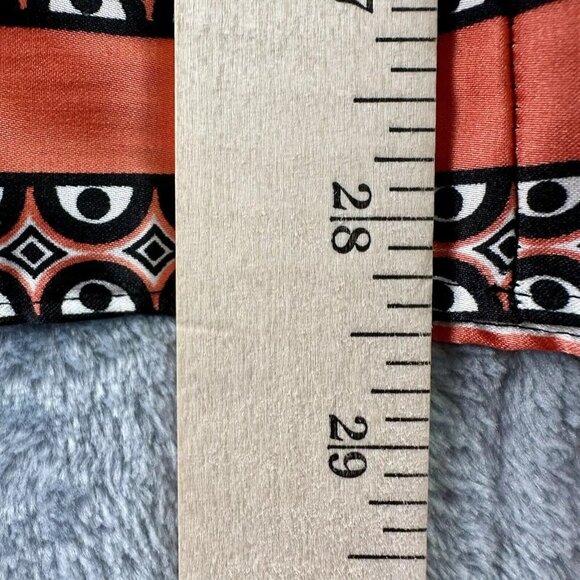 Calvin Klein Kimono Sleeve Blouse Women’s PTP 21.5" Multi Poly Tie Boho Flowy - Picture 4 of 14